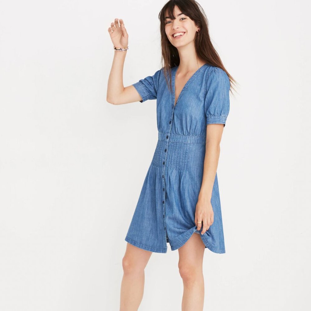 NWT Madewell Denim Daylily Dress, Sz 0